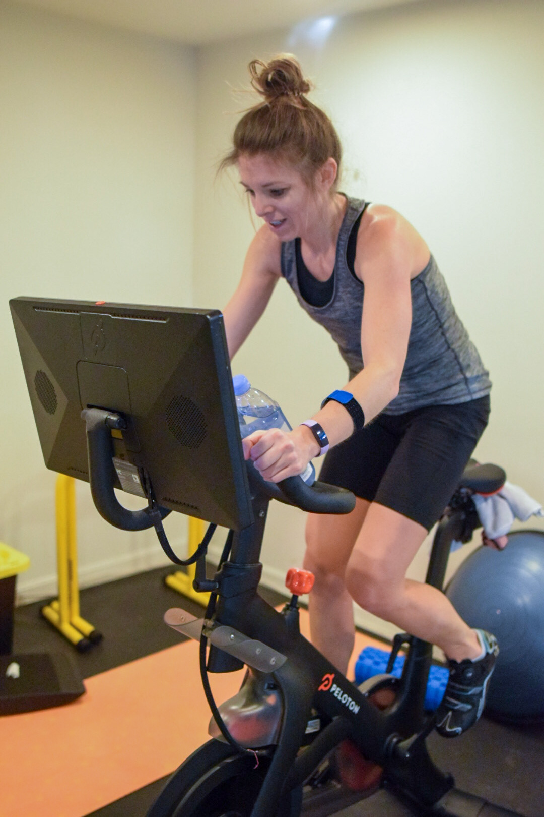 jill working hard on the peloton as always!