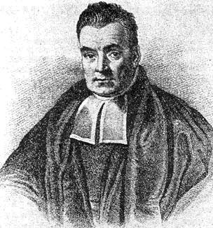 Engraved portrait of Thomas Bayes in clerical dress.